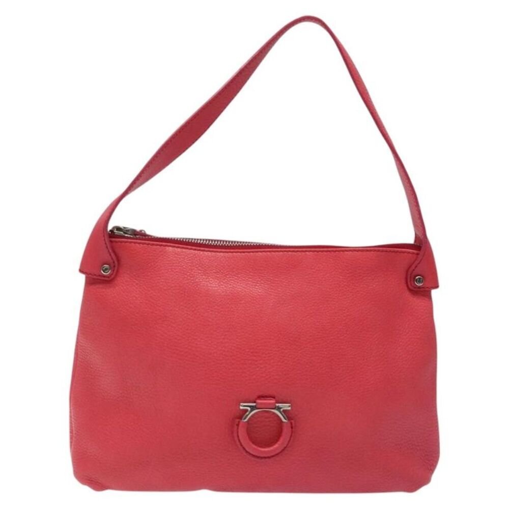 Salvatore Ferragamo Gancini Leather Pink Leather Shoulder Bag Bag